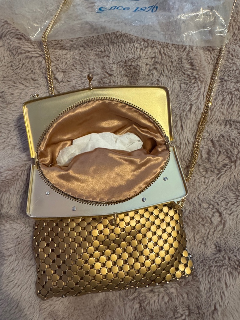 RARE Whiting and Davis mesh bag with face - Picture 5 of 11